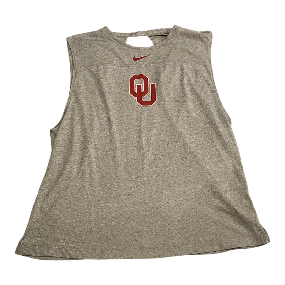 Nike Women's Gray Ohio State Buckeyes Dri-Fit‎ Sleeveless Shirt Sz Reg Xl - Picture 2 of 6